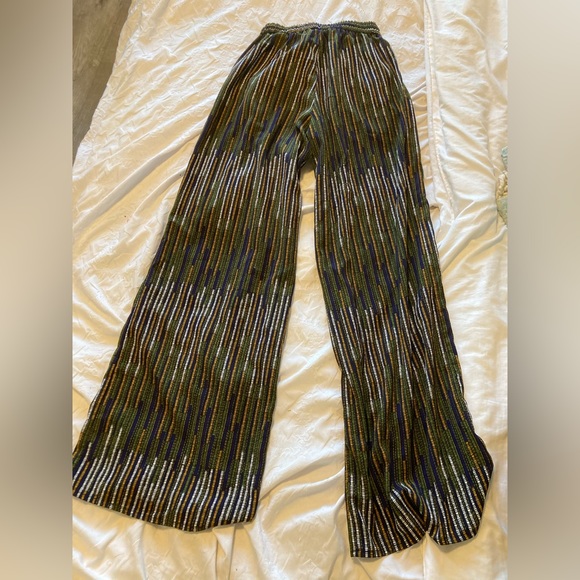 H&M Wide Leg Print Colorful Hippie Pants (6) Womens - Picture 5 of 7